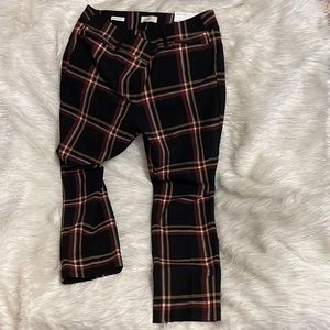 Loft mid ride ankle plaid pants (12)
